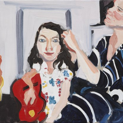 Chantal Joffe, Self-Portrait Combing Esme's Hair, 2009 © Chantal Joffe. Courtesy the artist and Victoria Miro.